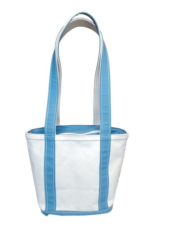 L.L. Bean Handbags - L.L.Bean Boat and Tote Zip-Top Medium Canvas Bag Regatta Blue Long Handles CBK